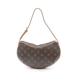Louis Vuitton Croissant Pochette Shoulder Bag Leather Brown